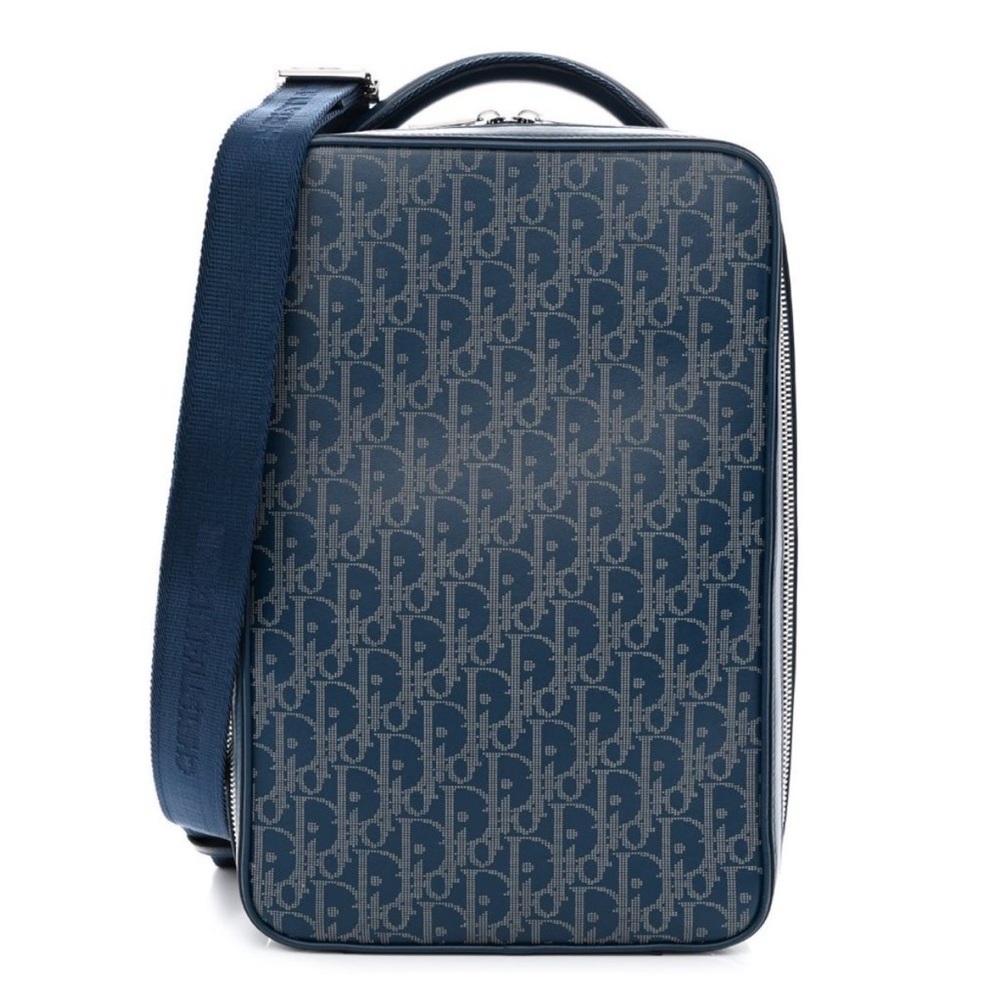 Auth Dior Galaxy Marsupio World Tour Sling Bag in Stunning Blue